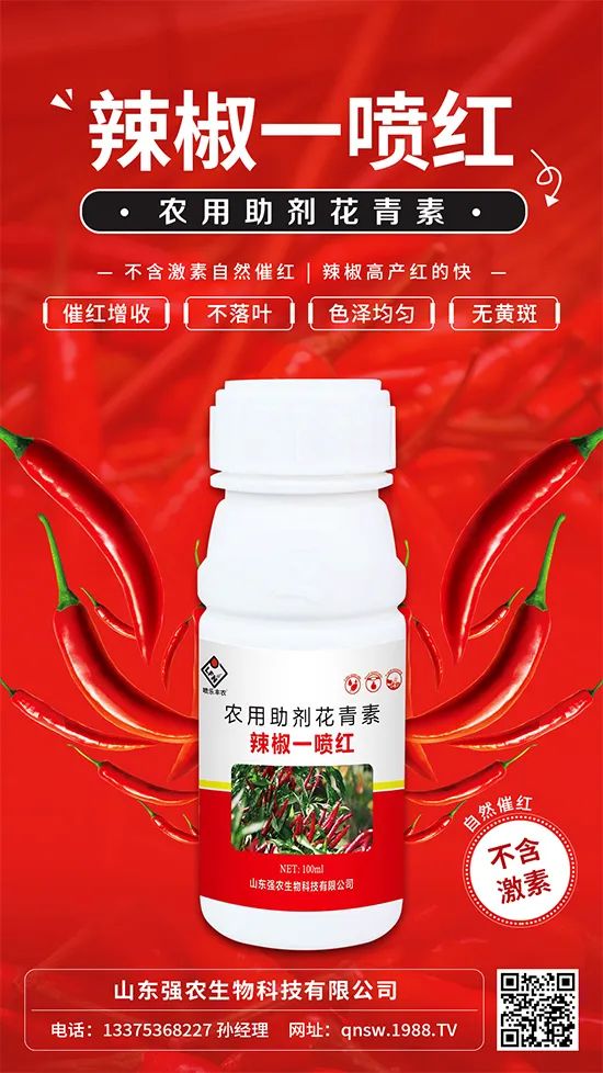 辣椒催紅增收專利產(chǎn)品！自然增紅零激素，色澤勻無(wú)黃斑