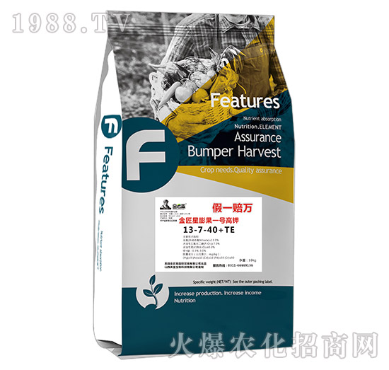 金匠星膨果一號(hào)高鉀13-7-40+TE-金匠星