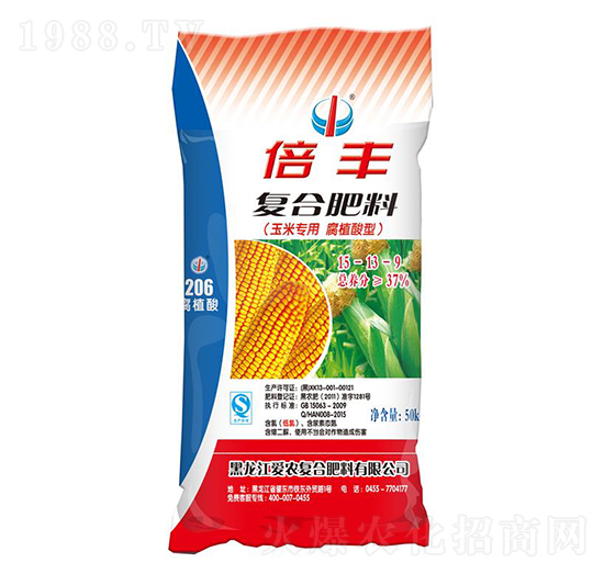 玉米專用腐植酸型復(fù)合肥料15-13-9-倍豐-愛農(nóng)