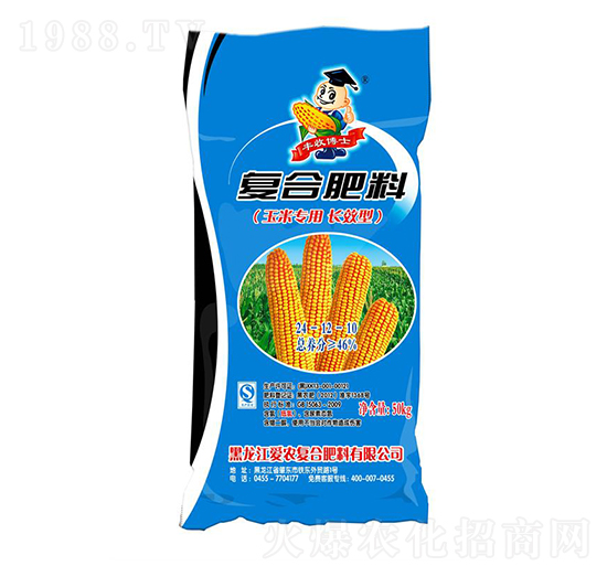 玉米專(zhuān)用長(zhǎng)效型復(fù)合肥料24-12-10-豐收博士-愛(ài)農(nóng)