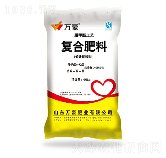 玉米專用脲甲醛復(fù)合肥料26-6-8-萬豪