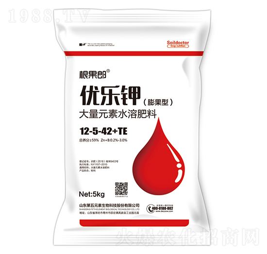 膨果型大量元素水溶肥料12-5-42+TE-優(yōu)樂鉀-第五元素