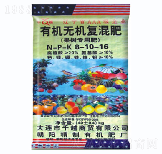 果樹專用有機無機復混肥8-10-16-千越
