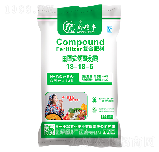 玉米適用田園硫基配方復合肥料18-18-6-中瑞石化