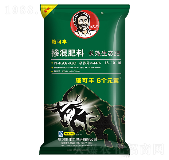 長(zhǎng)效生態(tài)肥摻混肥料18-10-16-6個(gè)元素-施可豐