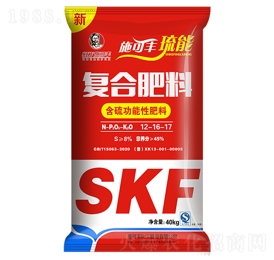 含硫功能性復(fù)合肥料12-16-17-施可豐
