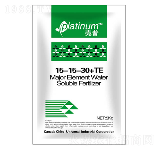 大量元素水溶肥料15-15-30+TE-殼普-康冉國(guó)際